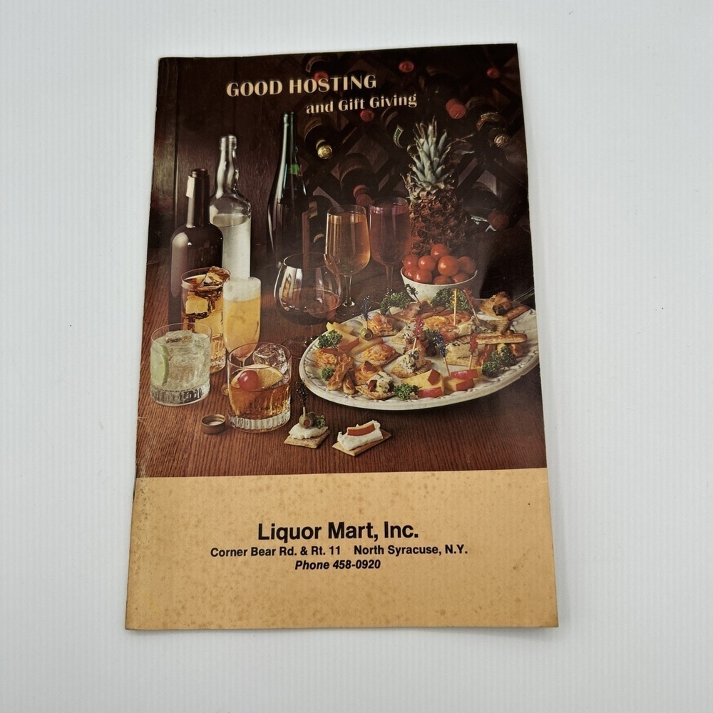 Vtg Good Hosting  Gift Giving 1976 Bartender Guide Advertising Syracuse, NY